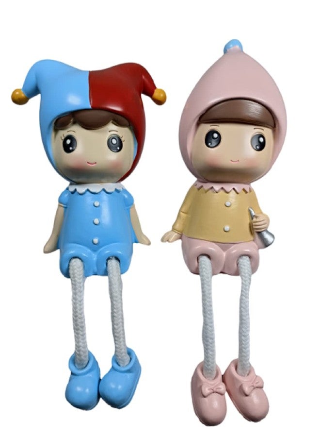 BHOOLU&GOOLU Resin Made Hanging Leg Doll Showpiece - Style10 - Image 2